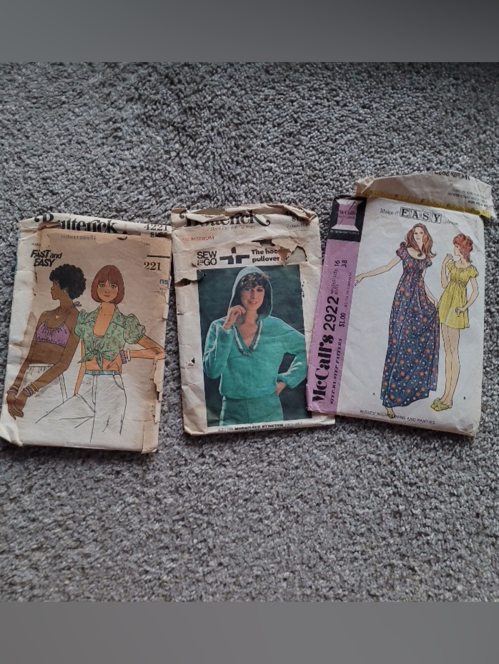 3 vintage patterns